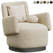 Boris soft enveloping armchair in fabric Dainelli Studio for Somaschini Italy