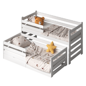 Children's roll-out bunk bed
