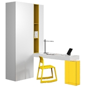 Workplace with bright accents