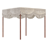 handmade boho style macrame umbrella