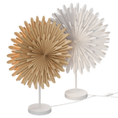 Metal and paper table lamp