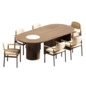 Kahlo Dining Table End Chair 2017 - Table + Chair - 3D model