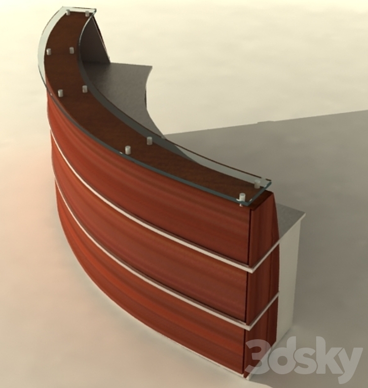 Office Racks Models Rack front round - Office furniture - 3D model