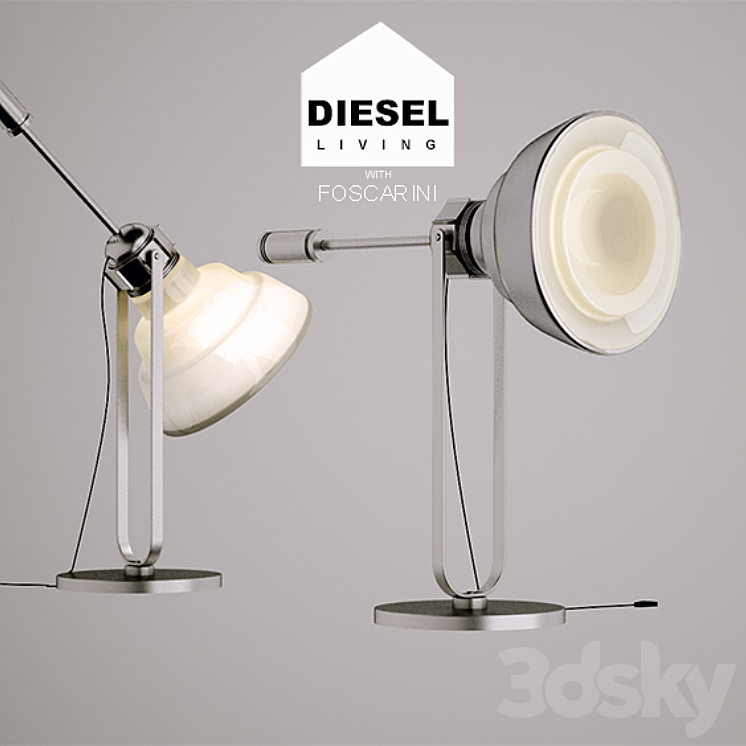 Diesel Table Lamp DIESEL Successful Living Glas suspension lamp big - Table lamp - 3D model