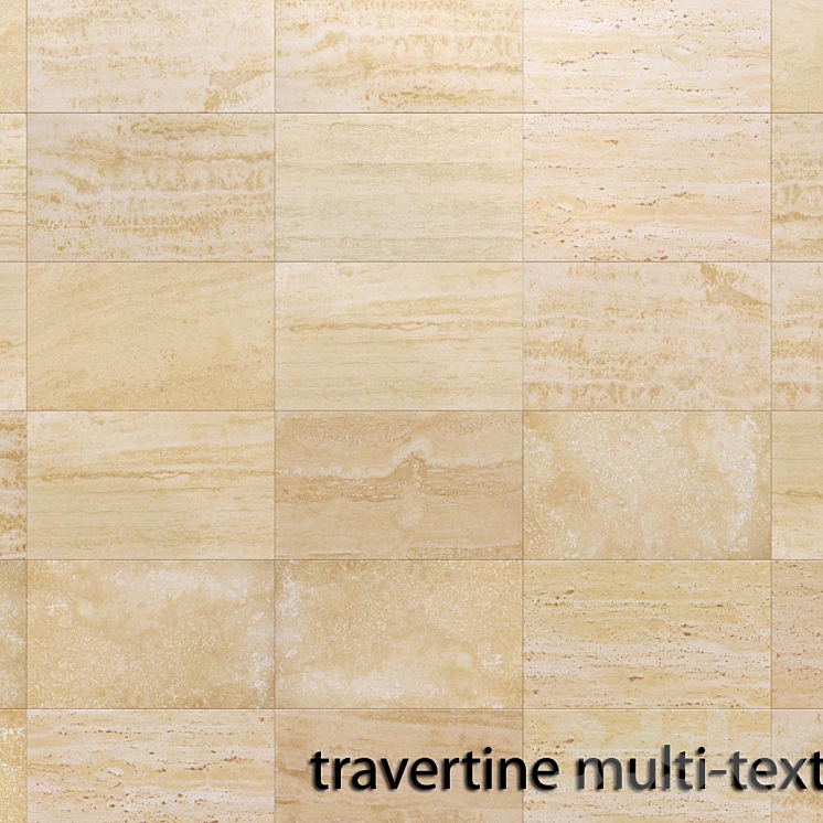 Multi-texture travertine - Tile - 3D model