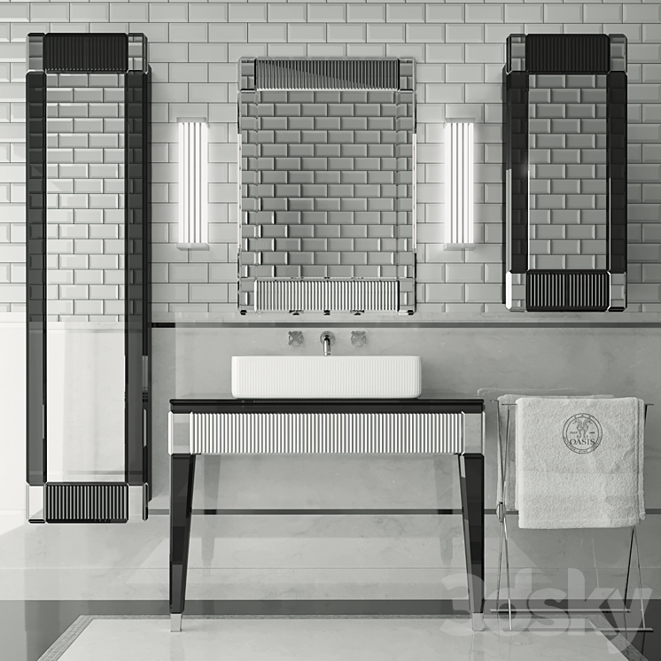 Bathroom set_Oasis Rialto - Bathroom furniture - 3D model