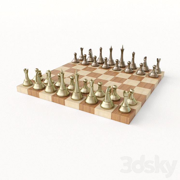 The stack board and set chess - Miscellaneous - 3D model