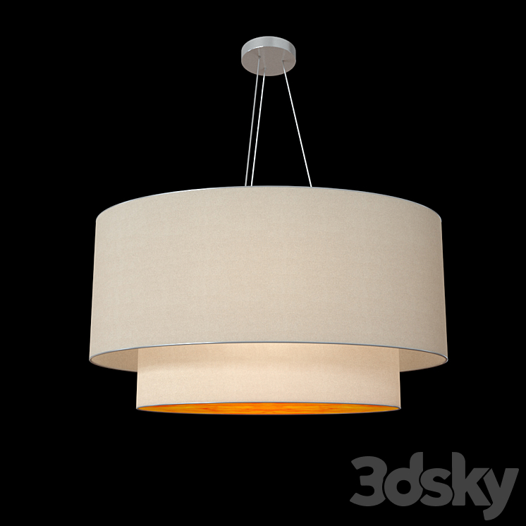 Image showcasing OVAL DOUBLE TIER LIGHT - Pendant light - 3D model