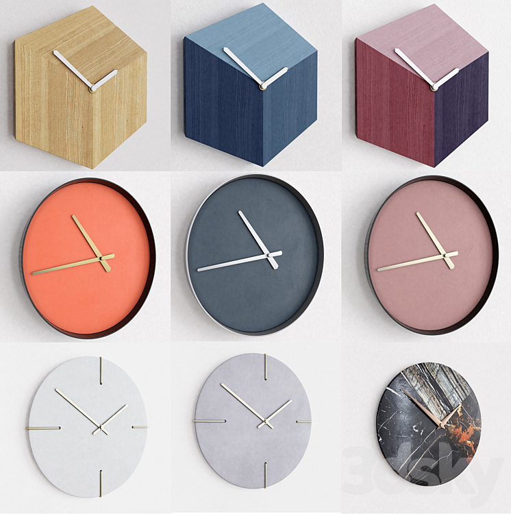 Collection of wall clocks Bolia - Watches & Clocks - 3D model