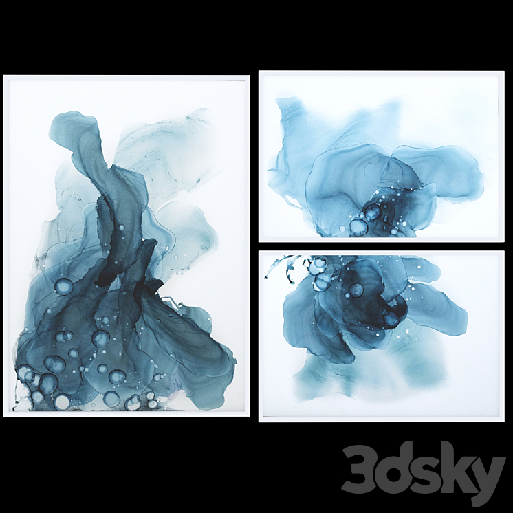 FREE blue ink - Frame - 3D model