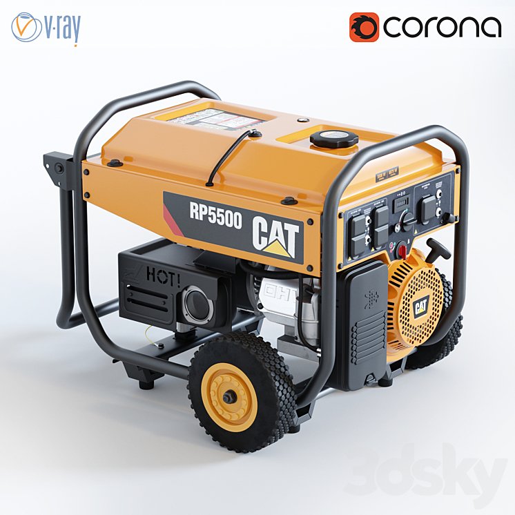 Portable generator CAT RP 5500 - Miscellaneous - 3D model