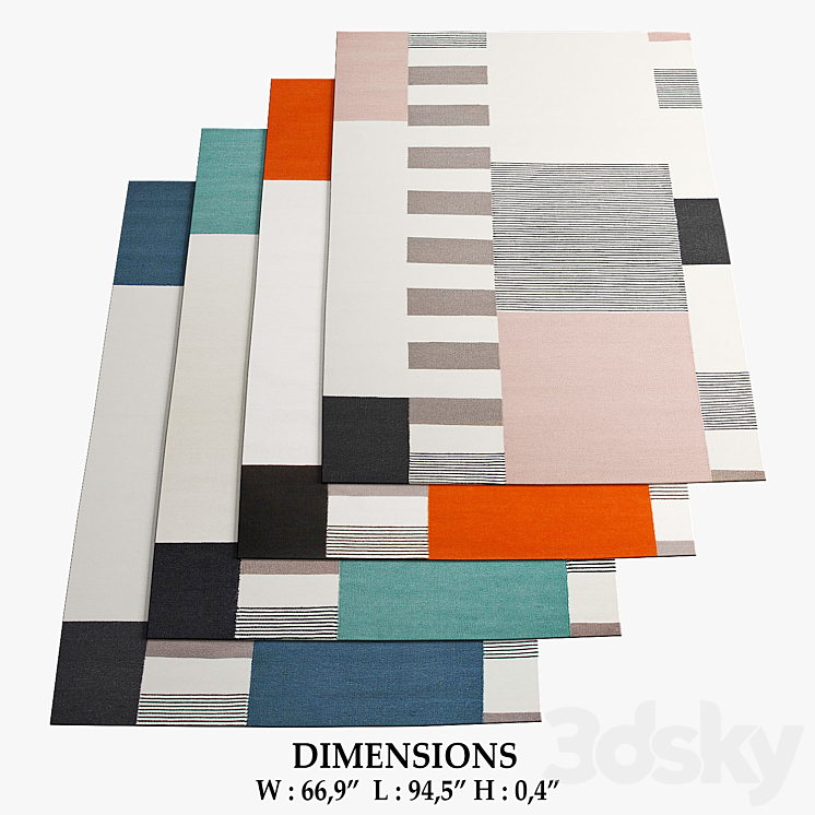 Graphic Rugs_198 - Carpets - 3D model