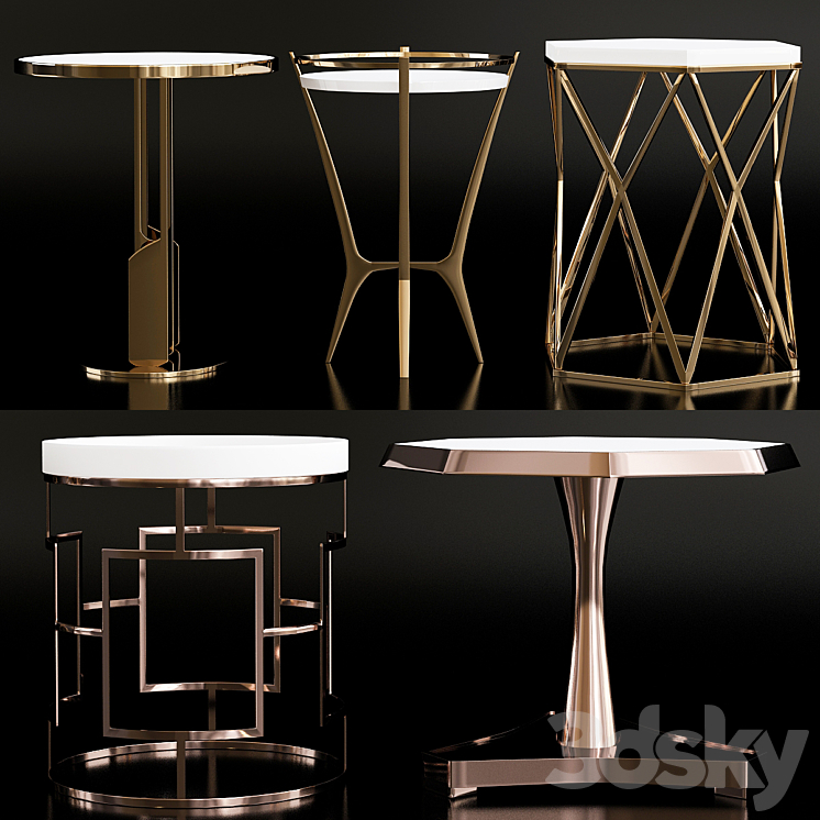 Luxury side table_2 - Table - 3D model
