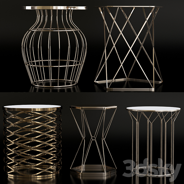 Luxury side table - Table - 3D model