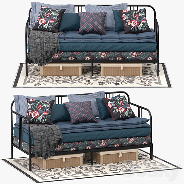 Ikea FYRESDAL - Bed - 3D model