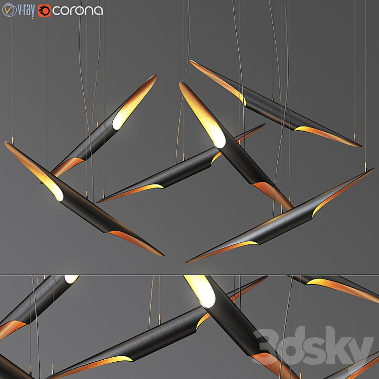 Coltrane Suspension Light Delightfull - Pendant light - 3D model