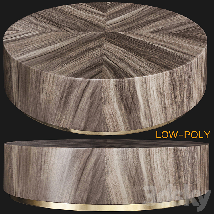 Rh machinto round coffee - Table - 3D model