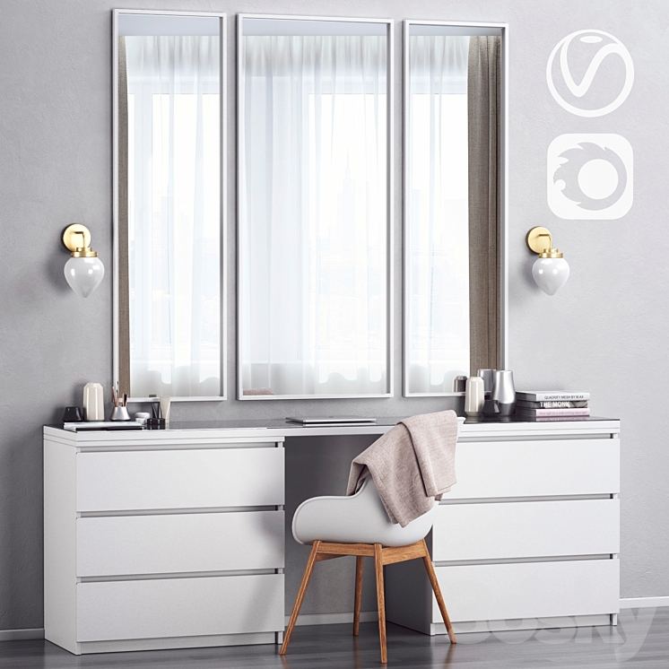 Ikea malm dressing table drawer store