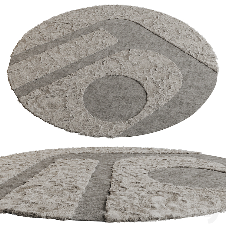 Minotti_wisp round carpet - Rug - 3D model