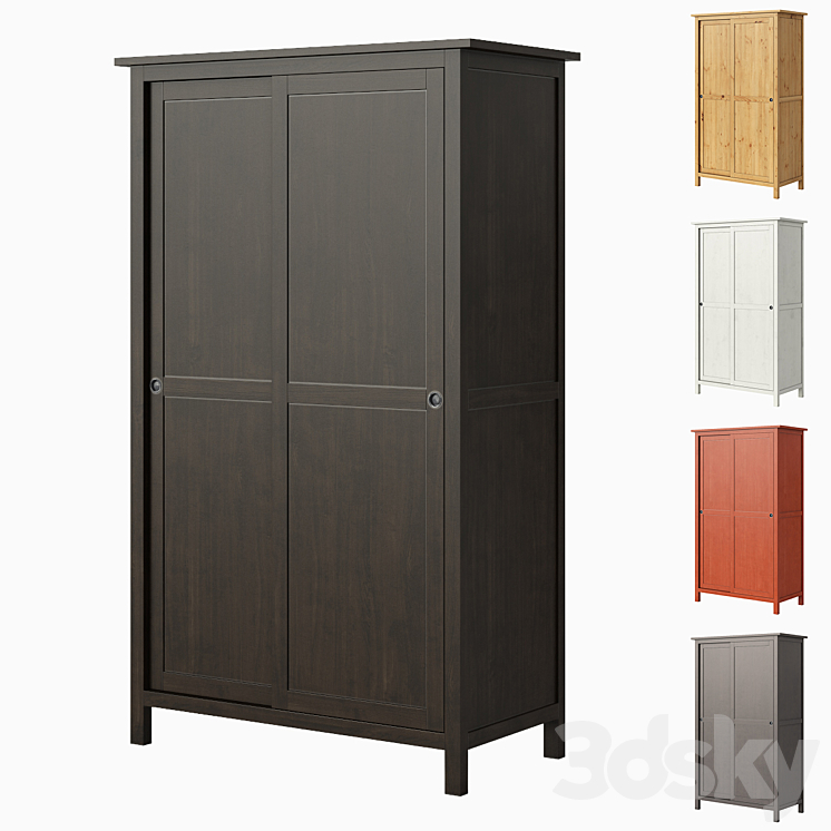 IKEA HEMNES Wardrobe with 2 sliding doors Wardrobe Display cabinets 3D model