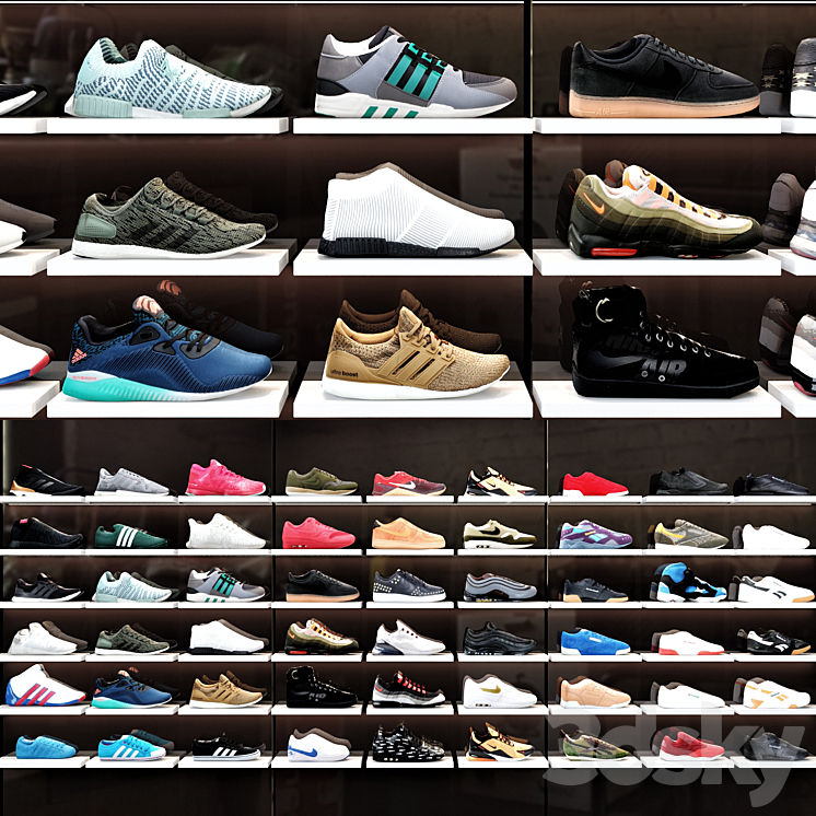 Sport shoes shop Footwear 3D model