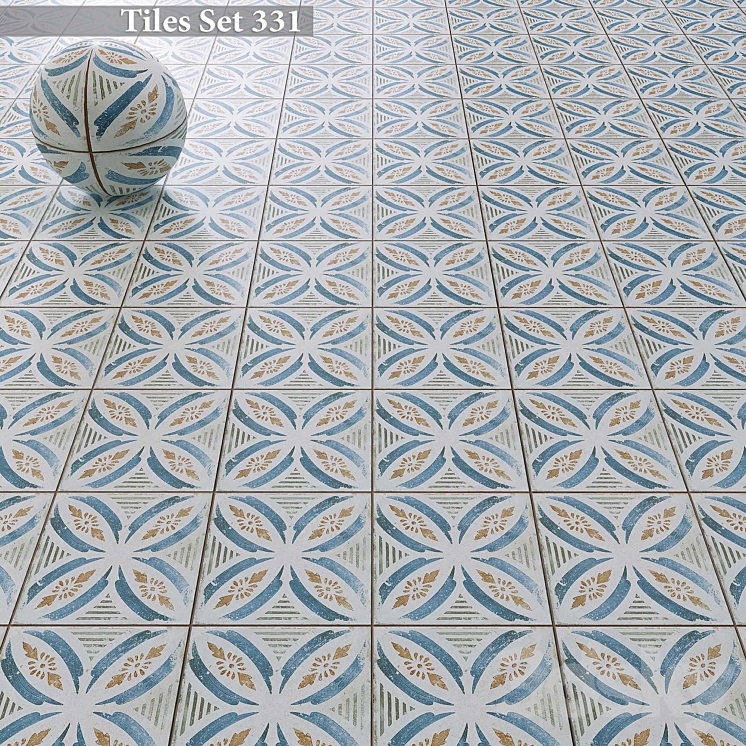 Tiles set 331 - Tile - 3D model