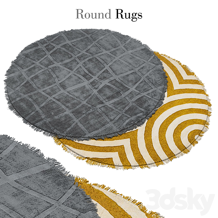 Round Rug Cad round rug1 - Carpets - 3D model