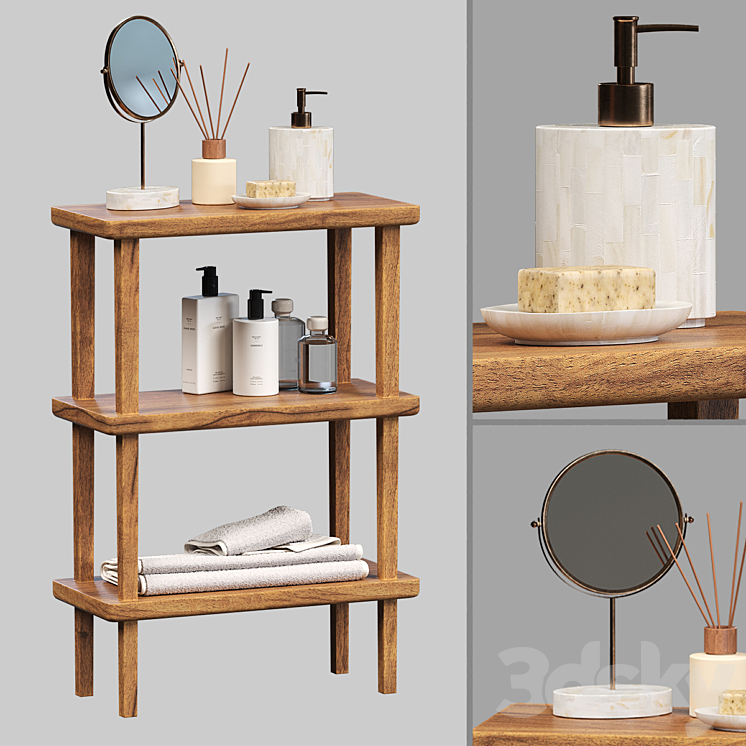 Bathroom decor Zara Home - Bathroom accessories - 3D model