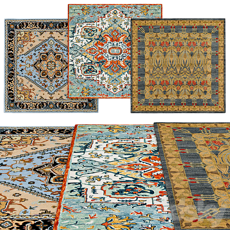 Square rugs | 068 - Carpets - 3D model