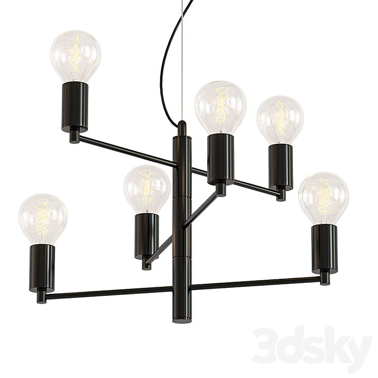 Atomium black - Pendant light - 3D model