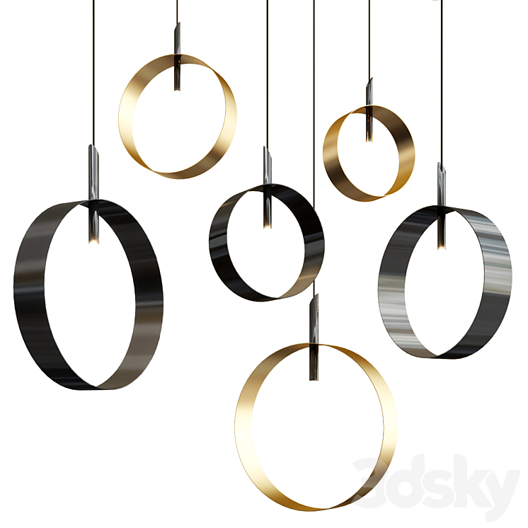 Led Loop P5 Riflessi Led Loop Ss by Riflessi - Pendant light - 3D model