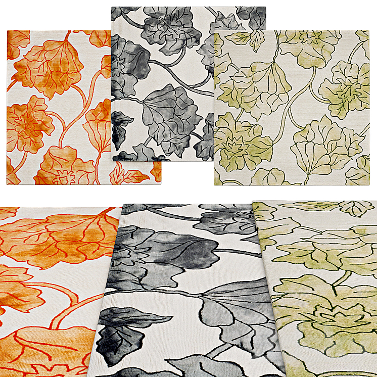 Square rugs | 132 - Carpets - 3D model
