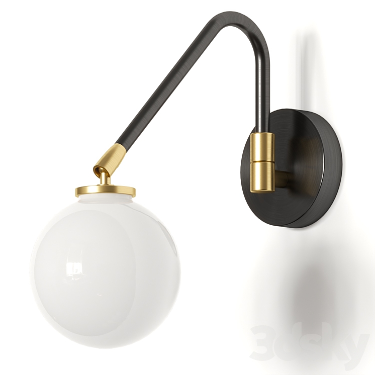 CTO Lighting Array Single Opal Wall Lamp - Wall light - 3D model