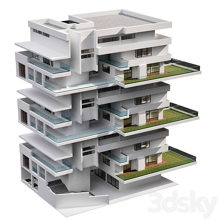 Residential Building No40 - Building - 3D model