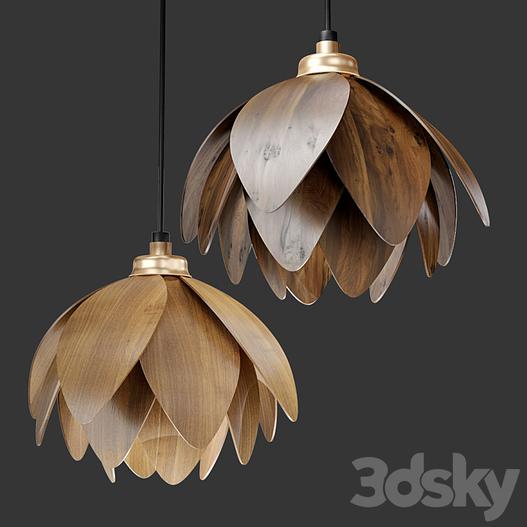 The Lotus bud pendant light Pendant light 3D model