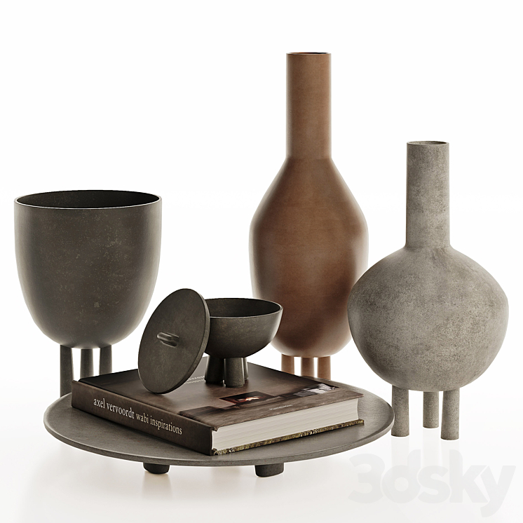 Vases 101 Copenhagen - Decorative set - 3D model