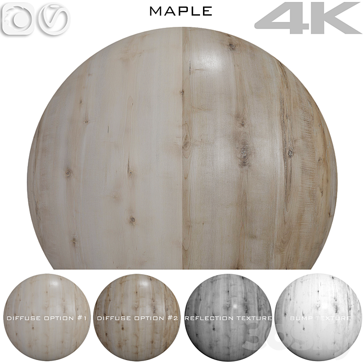 Maple Texture Map Texture Maple №3 - Wood - 3D model