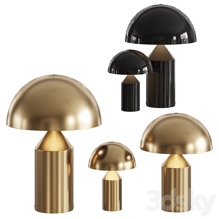 Atollo metal Table lamp - Table lamp - 3D model