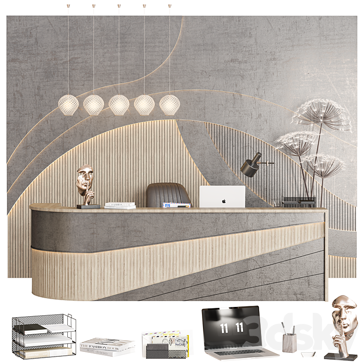 reception desk - Office furniture - 3D model
