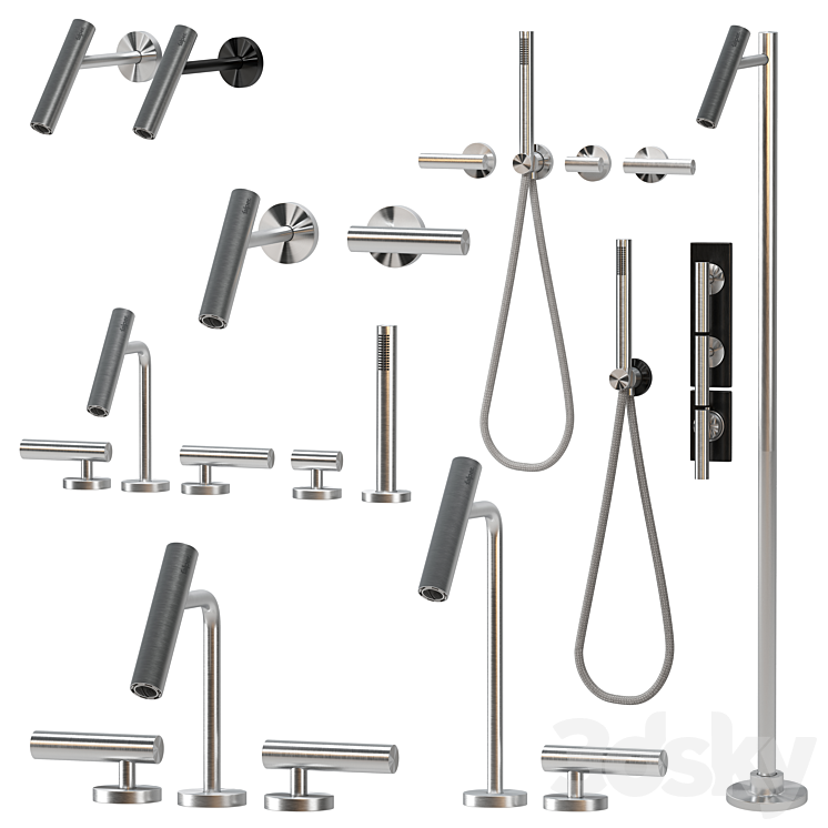FALPER CILINDRO faucets set - Faucet - 3D model