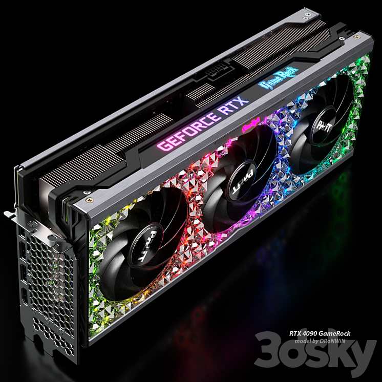 Palit Geforce RTX 4090 GameRock - PC & other electronics - 3D model