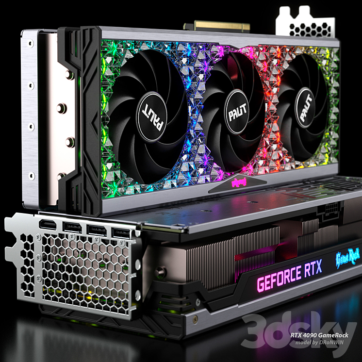 Palit Geforce RTX 4090 GameRock - PC & other electronics - 3D model
