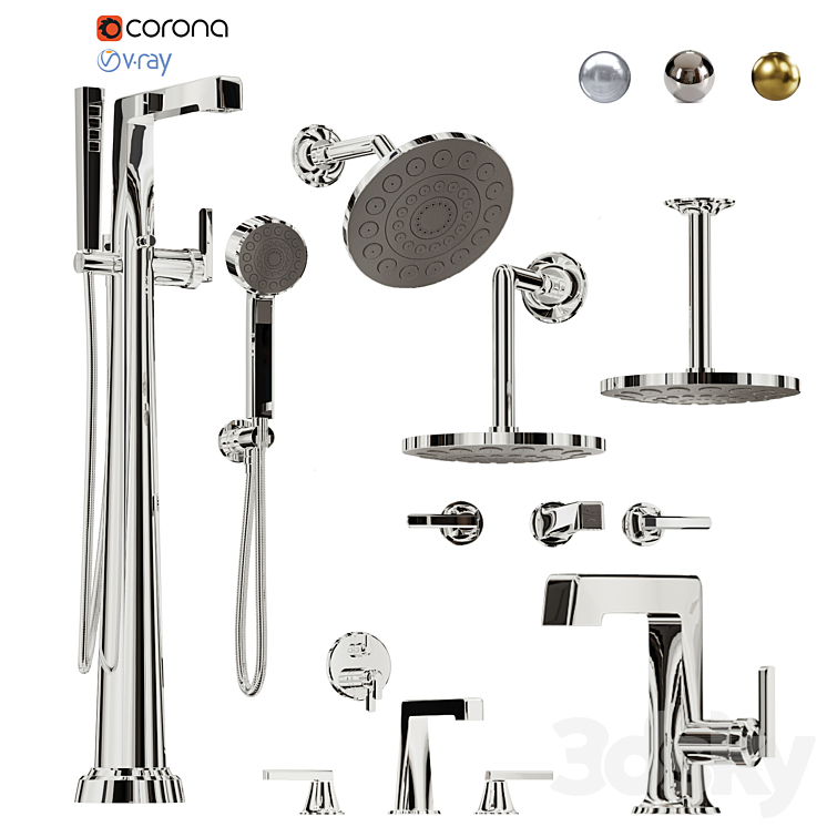 Set of Brizo - Faucet - 3D model