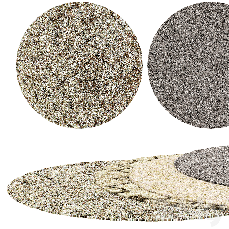 3d Round Rugs Round rugs - Carpets - 3D model