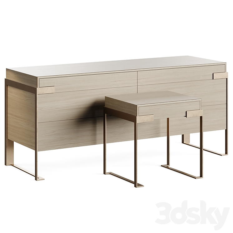Fendi AURA 2023 Living Collection - Sideboard & Chest of drawer - 3D model