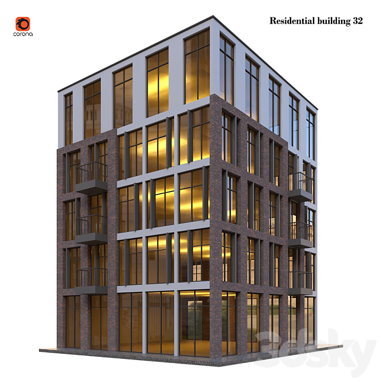 Residential building 32 - Building - 3D model