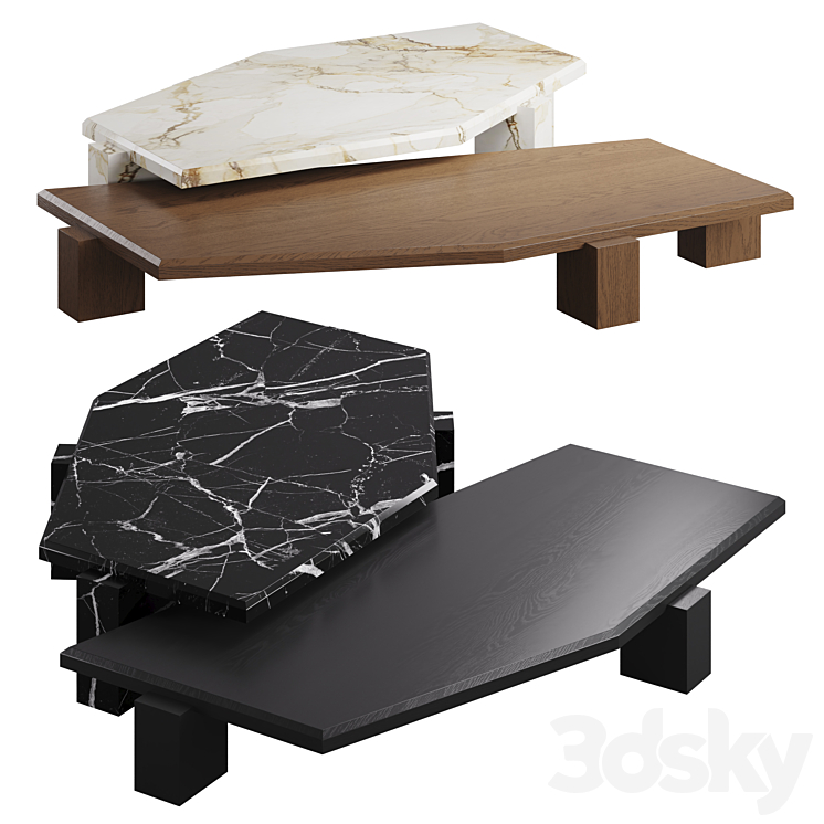 Modrock Geometric OKHA Modrock - Table - 3D model