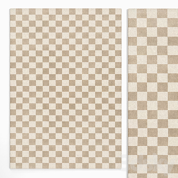 Matchbox Pattern Rug Carpet Match - Rug - 3D model