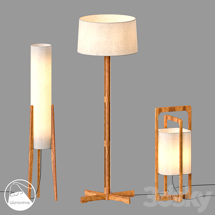 LampsShop.ru T6156 Floor Lamp Copse Lamp - Floor lamp - 3D model