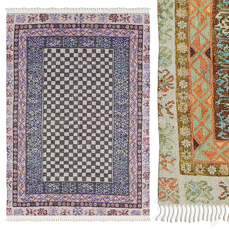 Devora Digital Rug Devora Digital Printed Chenille Rug - Carpets - 3D model